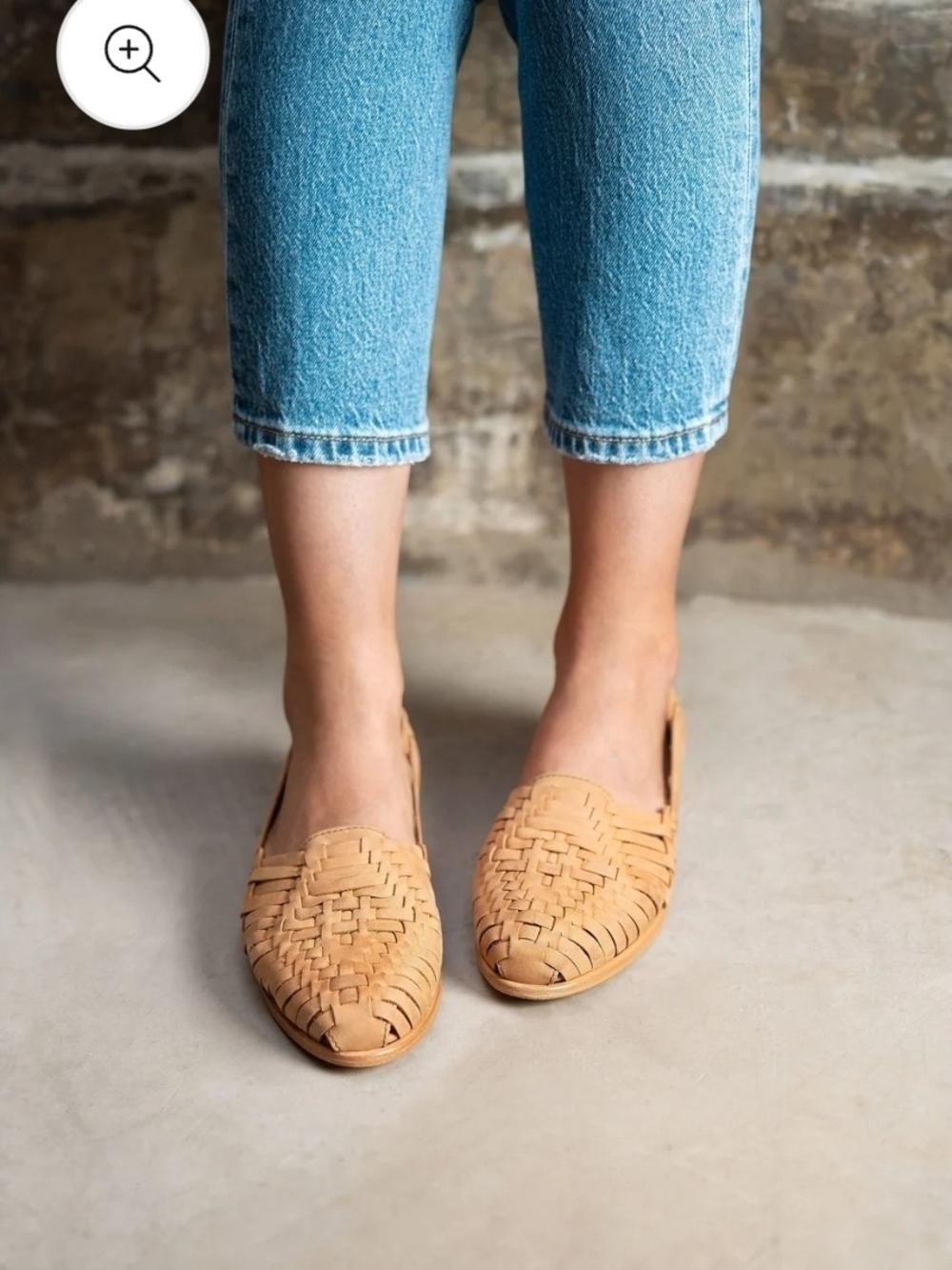 Stori Footwear Mexican Huarache Leather Woven Flat